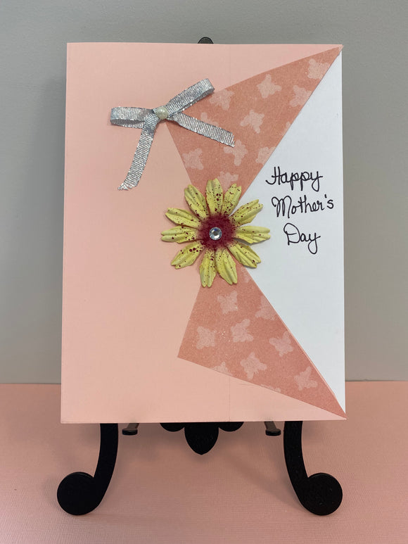 Mothers Day - Peach Envelope with flower