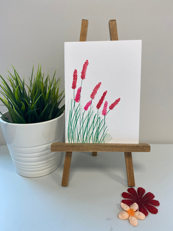 Blank cards - Tall Red flowers